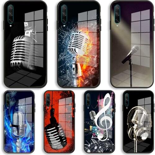Nayida fire microphone Soft Silicone Case For Huawei Honor 30 20 10 Lite Pro 10i 20i 9a 8a 8x Glass Cover