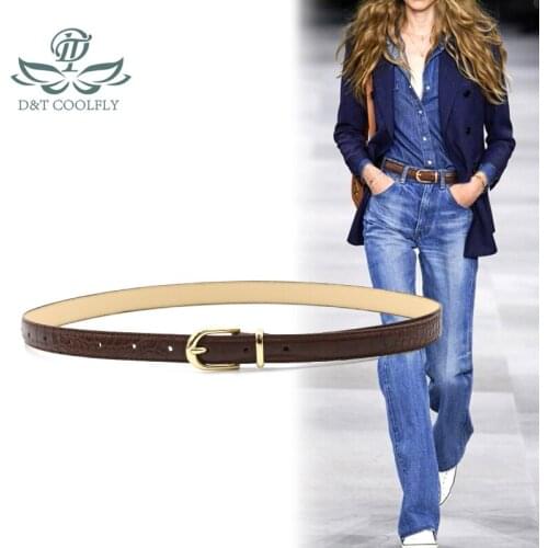 2021 New Fashion Cowskin Belt Women Men Unisex Crocodile Pattern Waistband Luxury Metal Buckle Luxury Casual Style Soild Belt