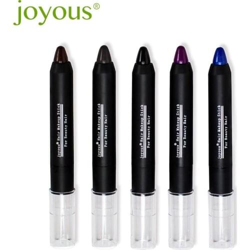 5 Color Hair Color Dye Stick No-Toxic Mild Natural Plant Extracts Hair Dye Pen Temporary Portable Cover White Hair Crayon Makeup