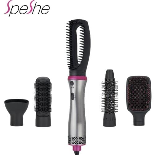 5 in 1 Professional Air Brush Hair Dryer Set Electric Straightening Curling Blow Dryer Multi-functional Hair Styling Comb Tools