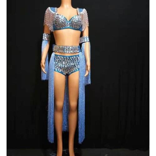 Sexy singer dress gogo dance costume evenging dress nightclub jumpsuit stage performance dance costume Cosplay dancewear