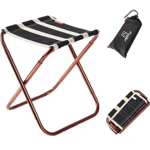 Folding Aluminum Alloy Chair Ultra-light Portable Small Seat Outdoor Fishing Camping Picnic with bag