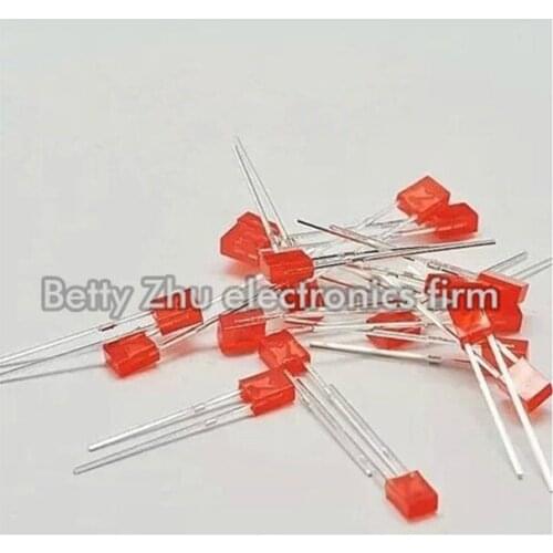 5000PCS/LOT LED light-emitting diode 2 * 5 * 7 mm quadrilateral shell red hair red highlights