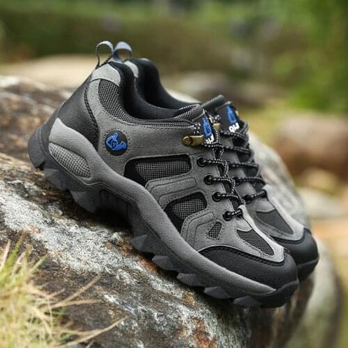Cross-border plus size running sports trendy mens casual sports shoes outdoor travel hiking mens high-top casual sports shoes
