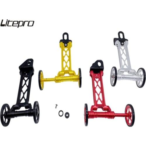 Litepro Multifunctional Extension Rod Easy Wheel Hollow Telescopic Rod Push Wheel 18/20 Inch Bike For Birdy Folding Bicycle