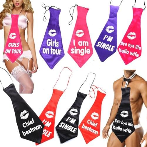 Fun giant tie for bachelorette party bachelor sexy hot woman mans favors bye bye life hello wife Chief bestman sex products