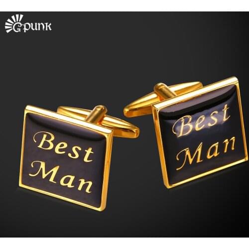 Best Men Cufflinks For Mens Fathers Day Gift Gold color Luxury Design Male Gift Wedding Groom Cufflinks Wholesale C1991G