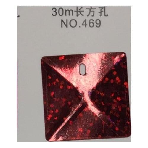 1kg Large Square Sequins 30mm PET Paillette With 1 Bean Hole 2*4mm Customized Silver Gold Pink Sequins for Board Panel