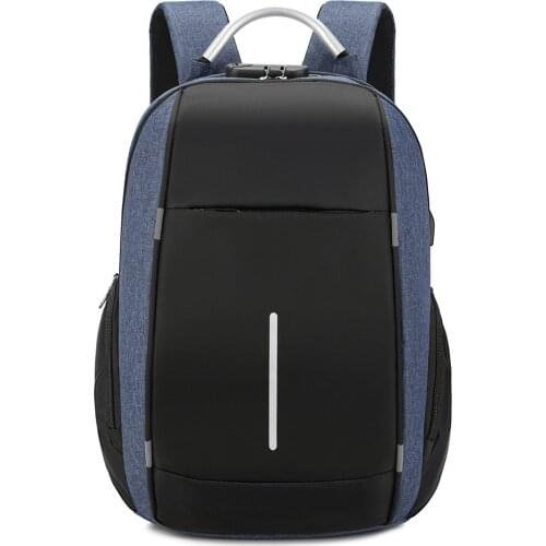15 Inch Computer Business Bag Laptop Backpack School Student Bookbag Anti-Theft Lock Usb Charging Port Water Resistant