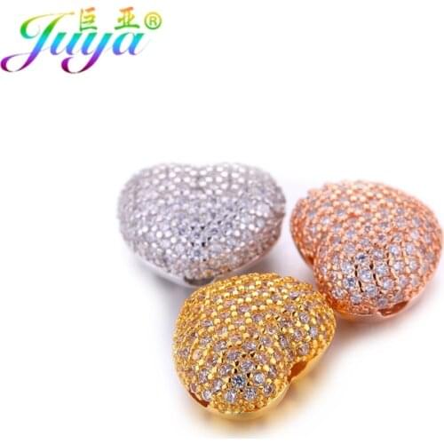 5pcs/lot Dropshipping Decoration Heart Beads Handmade Metal Charm Beads For Natural Stones Beadwork Beading Jewelry Making