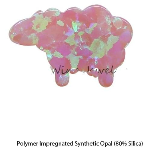 50PCS/lot 12X18mm hot sales neo-classical fashion Sheep Synthetic Fire Opal Necklace Lab created opal beads for gifts