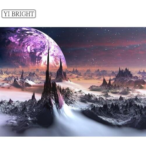 5D DIY Full Square Diamond Painting Cross Stitch Outer space 3D Diamond Embroidery Rhinestone Mosaic Home Decoration