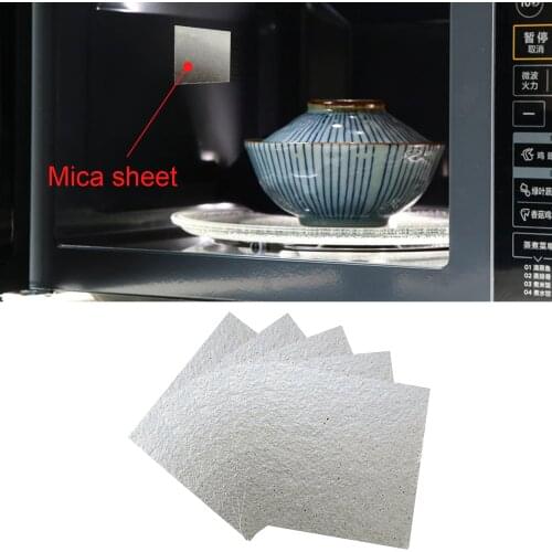 Behogar 5pcs Microwave Oven Mica Plate Sheet Paper Cover Repairing Accessories Replacement Parts 13 x 13cm
