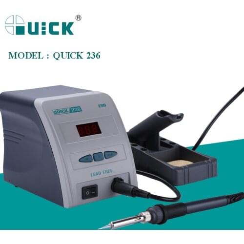 QUICK 236 110/220V 90W ESD Safe LEAD-Free Soldering Station Adjustable Temperature Welding Soldering Iron BGA Rework Station