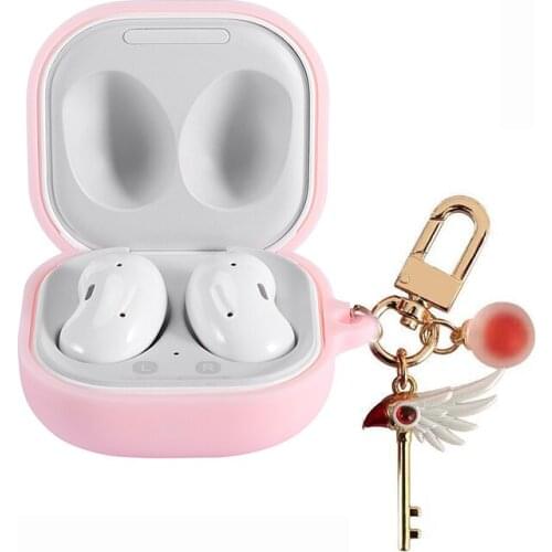 For Samsung Galaxy Buds PRO case cute Korea cartoon keyring Non-slip silicone case protect Case for Galaxy Buds Live cover