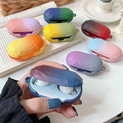 Diamond Pattern Case For Samsung Galaxy Buds Plus Gradient Color Bluetooth Earphone Protector Hard PC Cover For Galaxy Buds Capa