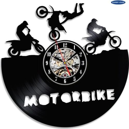 Decorative Vinyl Wall Clock Gift for Motor Ride Fans saat dial vision,wall clock saat alarm clock reloj large wall clock