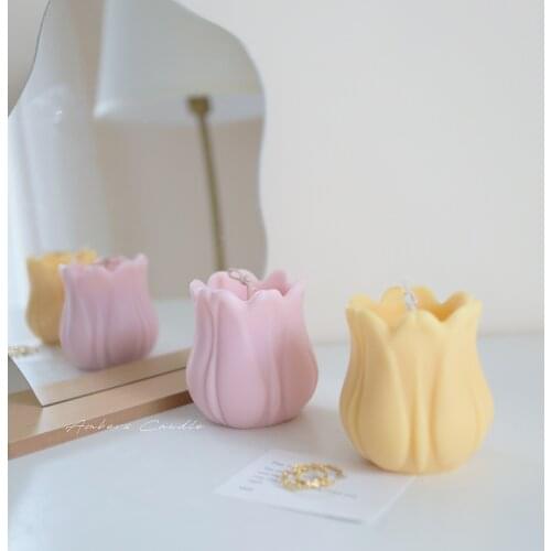 DIY Tulip Shape Flower Silicone Mold for Candle Making Handmade Flower Soap Mold Home Decor