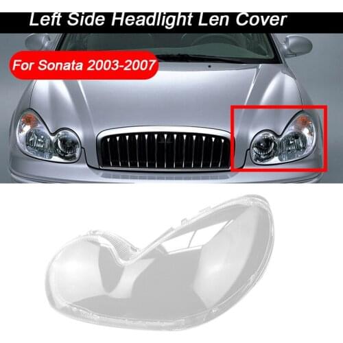 For Hyundai Sonata 2003-2007 Car Side Headlight Clear Lens Cover Head Light Lamp Lampshade Shell