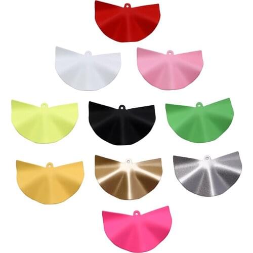 Geometric single hanging fan-shaped earrings earrings pendant making jewelry diy brass material 28*38.5mm