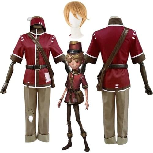Game Identity V Cosplay Costumes Postman Victor Grantz Cosplay Costume Survivor Original Skin Uniform Suits Clothes Red Uniform