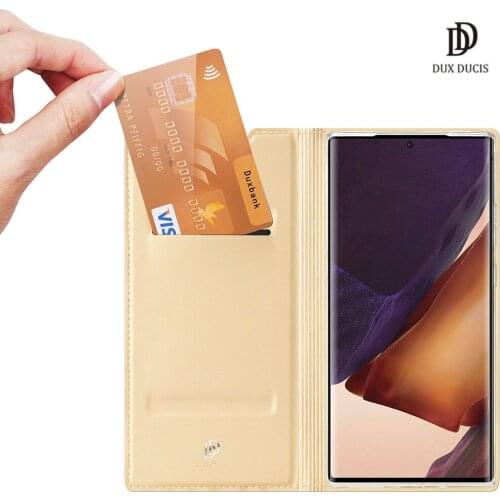 For Samsung Galaxy NOTE 20 Ultra DUX DUCIS Skin Pro Series Leather Wallet Flip Case Full Protection Steady Stand PU+TPU