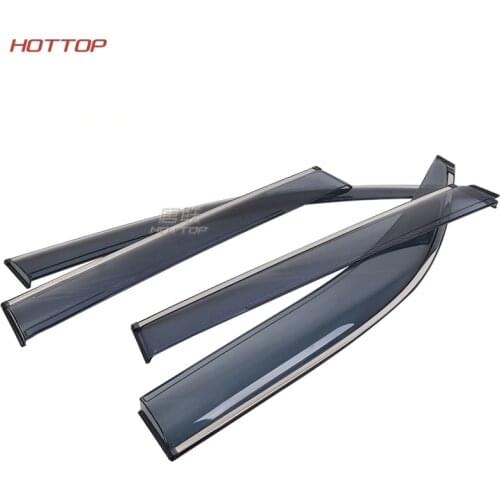 Door window visor For Toyota Prado 150 Land cruiser 2015 2016 Black sun visor rain guard side window deflectors 2010-2018