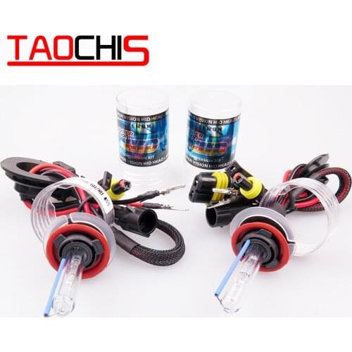 Taochis 12V 55W H8 H9 H11 HID Xenon Auto Car Headlight 3000k 4300k 6000k 8000k 10000k Lights Replacement Bulbs
