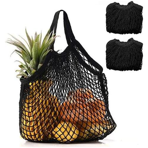 Reusable Grocery Beach Toys Storage Bag Mesh Shopping Bags Foldable Natural Cotton String Bag Eco-Friendly colorful