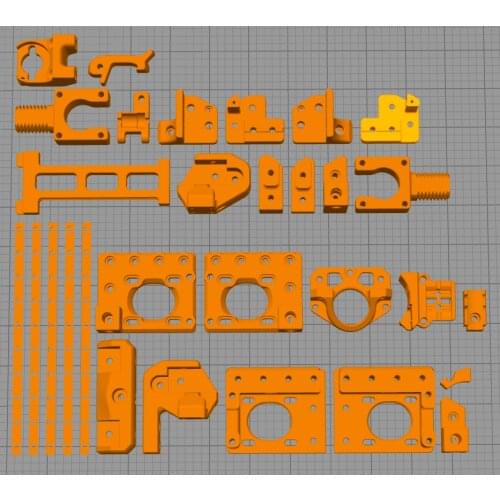 Voron V0.1 3D Printer e-sun filament ABS+ printed parts kit Frame Plastic Parts Black/Red 3d printed parts for the voron v0.1