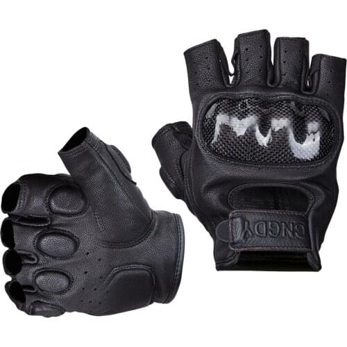 Touch Screen Gloves Motorcycle Gloves Half Finger Summer Motocross Protective Gear Touch Screen Gloves Real Leather