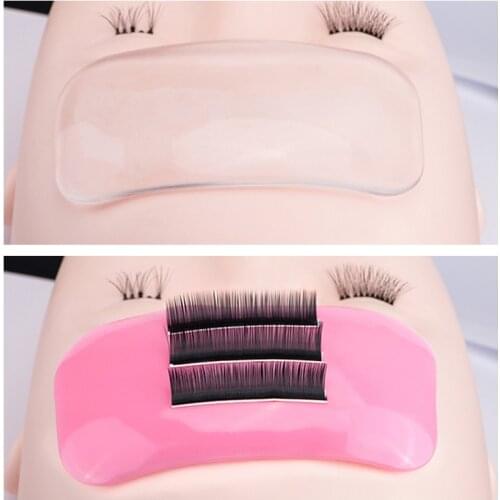SONG LASHES Silicone Eyelash Extension Stand Pallet Pad Lash Tray Holder Tool Clear lash Holder Forehead sticker silica gel