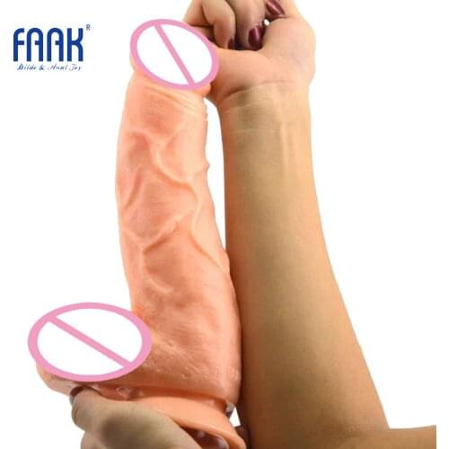 FAAK Realistic Dildo Suction Cup Big Penis Adult Sex Products Large Dick Couple Flirting Sex Toys Anal Dildo Black Sex Shop
