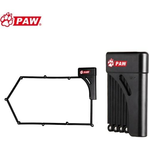 PAW Foldable Bicycle Lock Strong Steel Motorcycle Electronic MTB Road Bike Lock Folding Anti Theft Security Cable Lock For Bikes