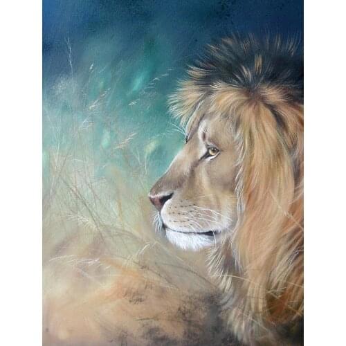 Special offer - high quality art oil painting-Lion # TOP wildlife animal Decor ART OIL PAINTING ON CANVAS -FREE SHIPPING COST