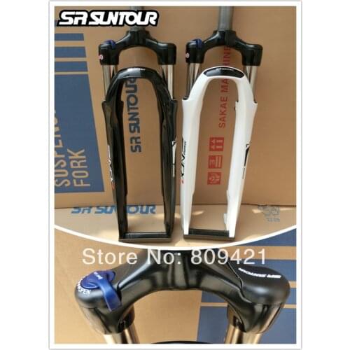 SR Suntour NCX 700c 63mm Cross Bike Suspension Disc Brake Hydraulic Fork QR9MM Manual Control 1-1/8" Black/White