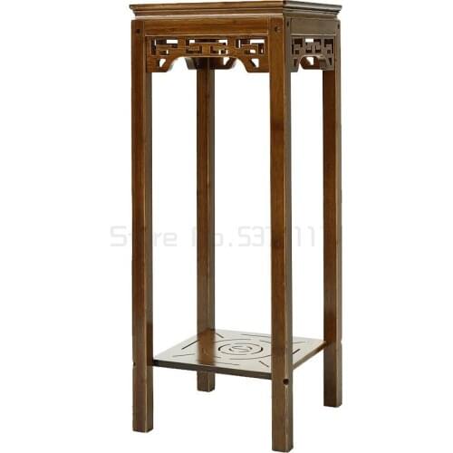 Single A Rack Style Solid Wood A Living Room Shelf Ground Indoor Flowerpot Shelves Flower Stand Bonsai Frame