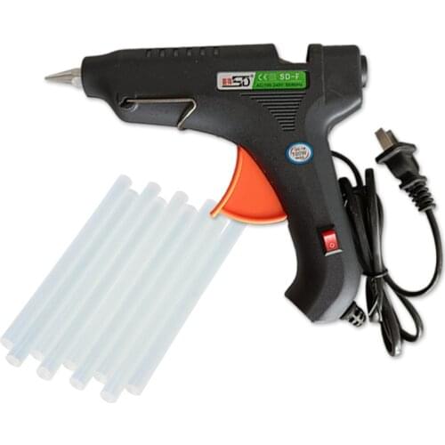 Hot Melt Glue Gun with 7*200MM Glue Sticks 100/200W Industrial Mini Guns Thermo Electric Heat Temperature Tool