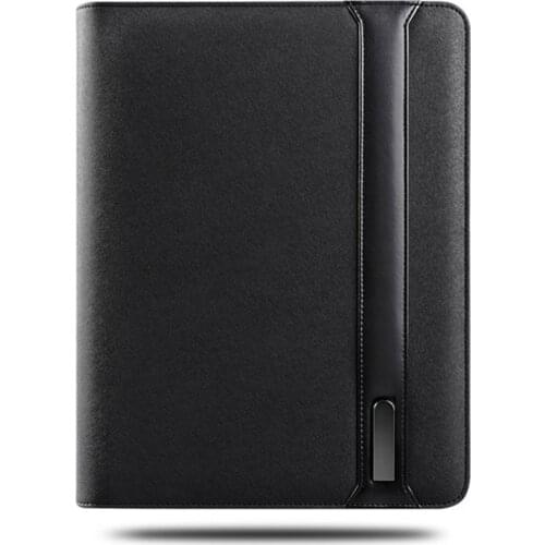 Trends A4 Size Travel Notebook Composition Book Business Manager Bag File Folder with Wireless Power Charger Mobile Bag Holder