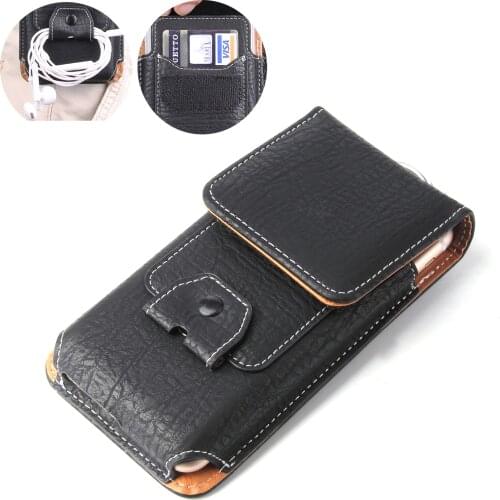 Universal Pouch Leather Case For Samsung Galaxy Folder 2/W2017 W2018 W2019/Z2 Waist Bag Magnetic holster Belt Clip Phone Cover