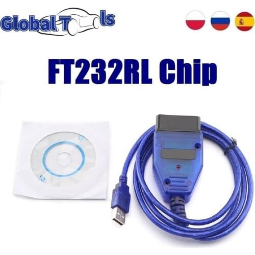 VAG KKL FTDI FT232RL Diagnostic Interface Cable VAG-COM 409 OBDII OBD OBD2 VAG KKL 409 Diagnostic Cable VAG KKL USB Scan Tool
