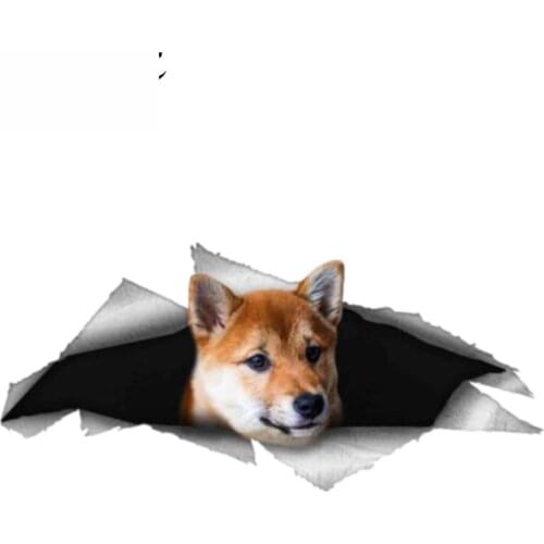 Dawasaru Shiba Inu Dog Pet Decal Laptop Decal 3D Pet Graphic Vinyl Decal Car Window Laptop Bumper Car Stickers 13cm X 6cm