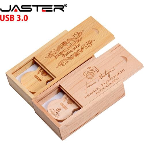 JASTER usb3.0 Maple wood guitar+box 4GB 8GB 16GB 32GB maple usb 3.0 wooden LOGO engrave usb flash drive pendrive