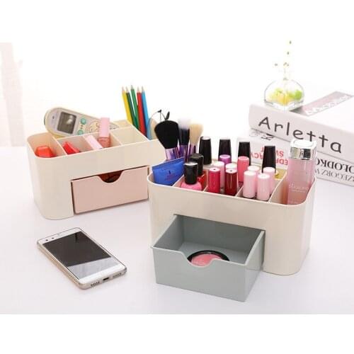 1PC 3 Colors Makeup Storage Box Cosmetic case Lipstick Cases Sundries Case Small Objects Box Desktop Organizer OK 0543
