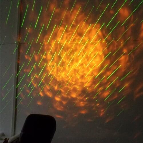 2 In 1 Water Wave Laser Projector Light With Meteor Shower Rain Outdoor Landscape Holiday Party Light Christmas Laser Light