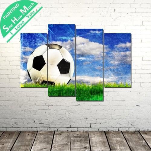 4 Piece Basketball wall art decor poster vintage decorative pictures canvas prints paintings art prints wall pictures home decor