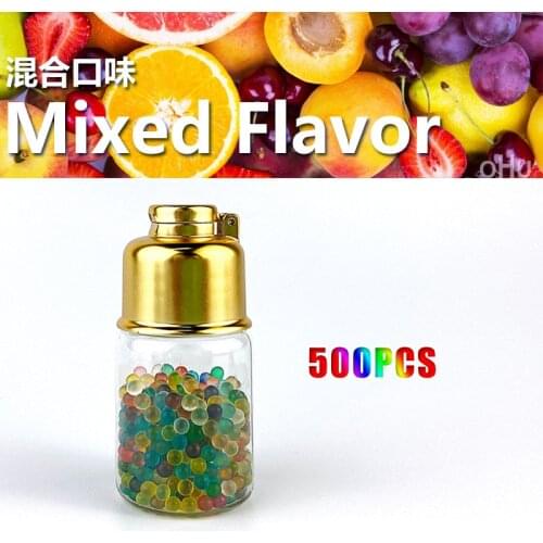 500PCS Mixed Fruit Flavored Mint Flavored Ice Smoke Marble Blasting Capsule Tobacco Holder Filter Smoking Accessories