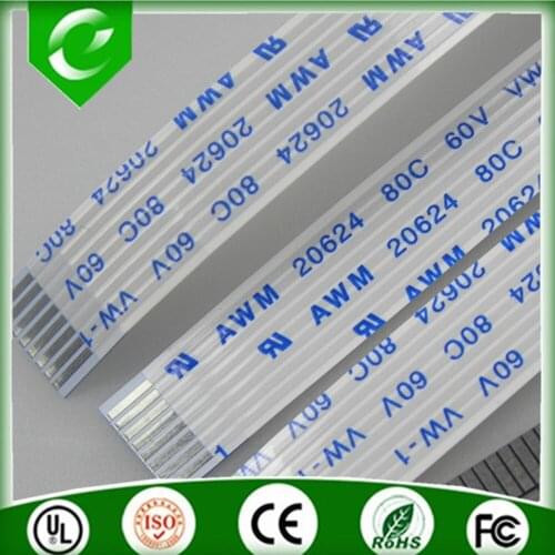 Free shipping AWM 20624 1.0mm 8pin 200mm length type B Electronic Flexible Flat FFC Cables 5pcs/lot
