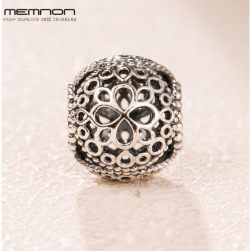 New Spring Openwork Flower charms 925 Sterling Silver beads fit beads charm Bracelets necklaces DIY silver 925 jewelry making