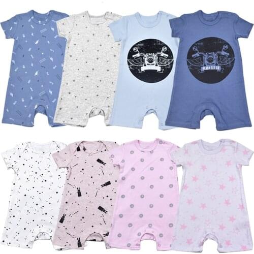 Newborn Romper Baby Girl Clothes Summer Short Sleeve O-neck Pullover Costume Unisex Infant Boys Jumpsuit Kids One piece New